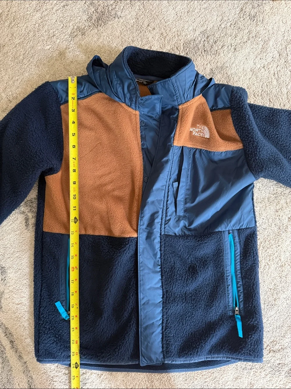 The North Face Kids Navy and Rust Fleece Jacket